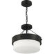 Oak Street 2 Light 13 inch Flat Black Convertible Semi Flush Ceiling Light